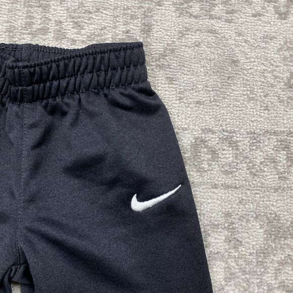 Nike Dri Fit Sweatpants Kids Black Long Pants Elastic Waist Youth Size 6 Medium - Picture 4 of 5